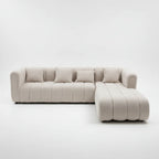 Logan L-Shaped Couch Bouclé Fabric