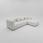 Logan L-Shaped Couch Bouclé Fabric