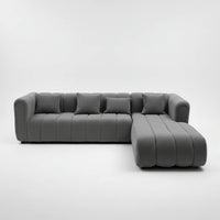 Logan L-Shaped Couch Bouclé Fabric