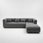 Logan L-Shaped Couch Bouclé Fabric