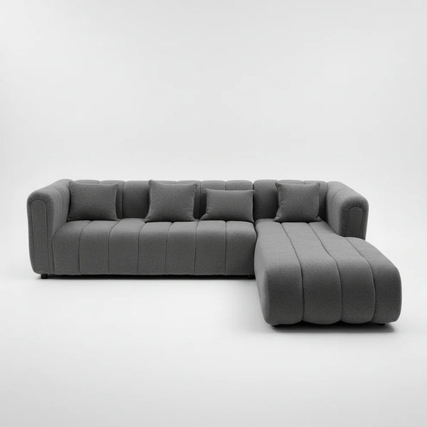 Logan L-Shaped Couch Bouclé Fabric