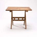 90cm SQUARE TEAK TABLE SLAT LEGS