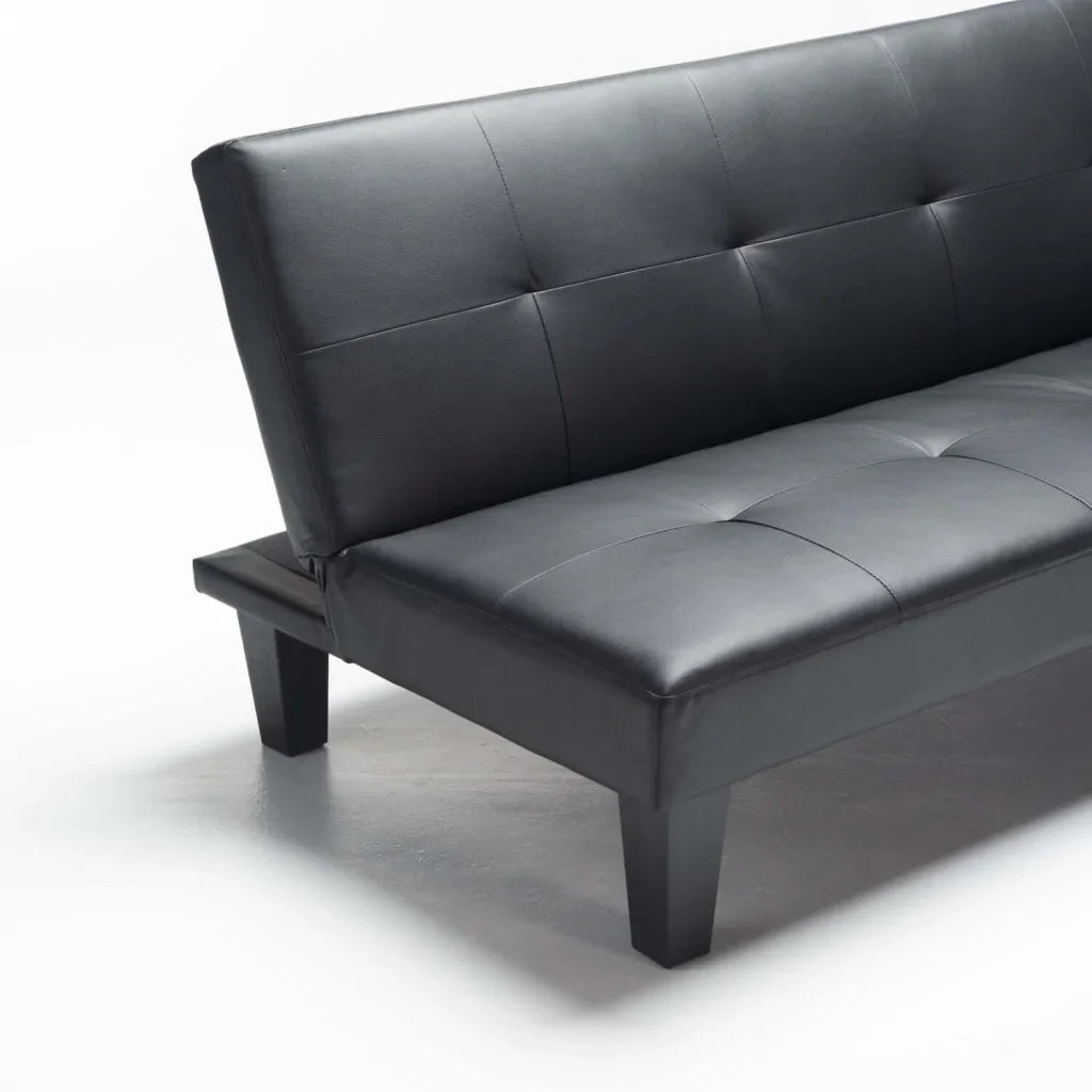 ALLAN LEATHER TOUCH SLEEPER COUCH
