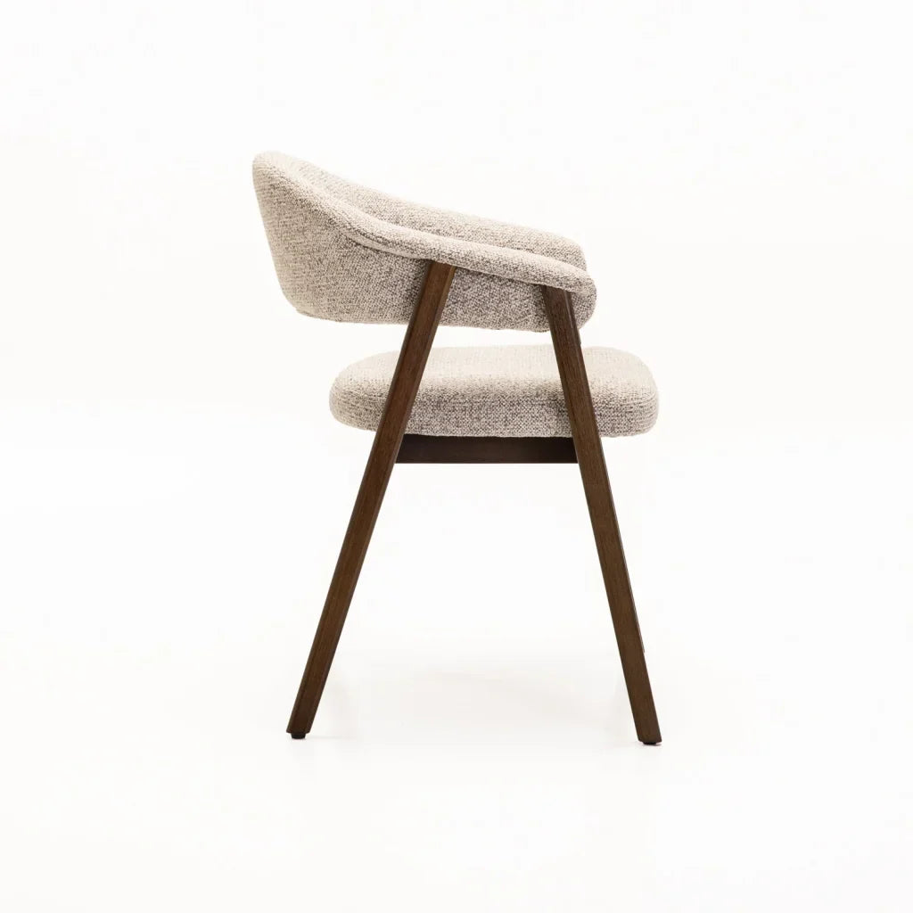 ALORA WOODEN LEG DINING CHAIR - WALNUT LEG