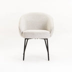ARIA FABRIC DINING CHAIR - CREAM