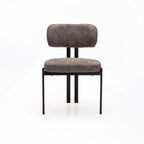 ARK FABRIC DINING CHAIR-BLACK LEG
