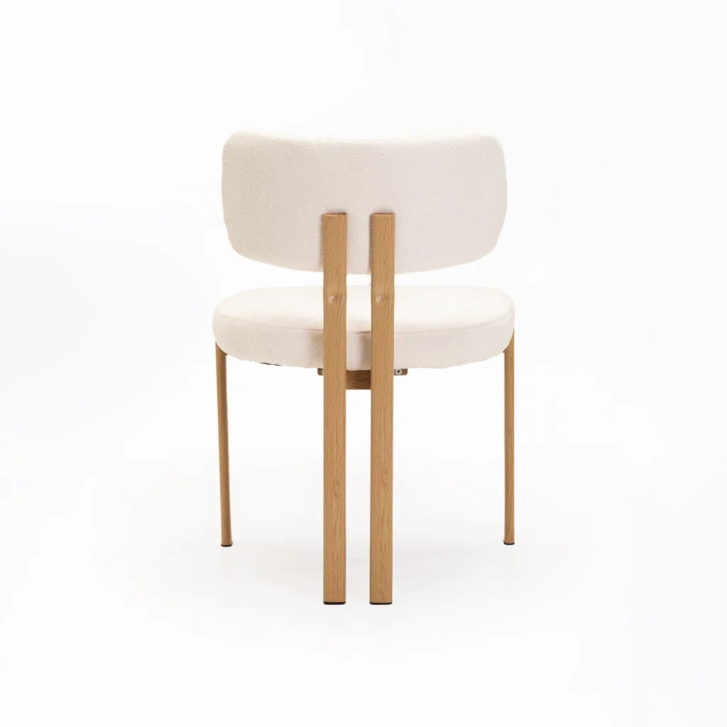 ARK FABRIC DINING CHAIR-NATURAL LEG