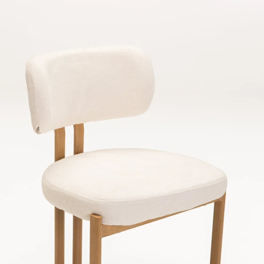 ARK FABRIC DINING CHAIR-NATURAL LEG