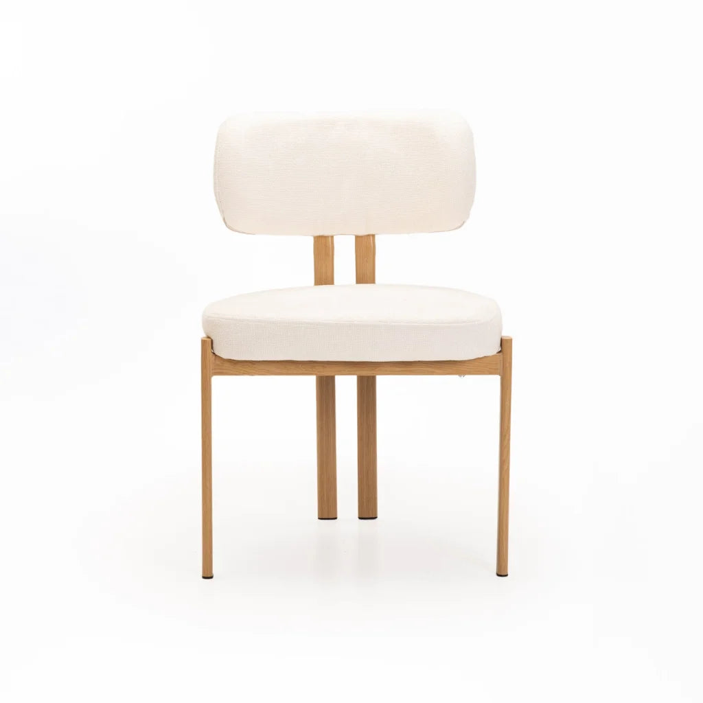 ARK FABRIC DINING CHAIR-NATURAL LEG