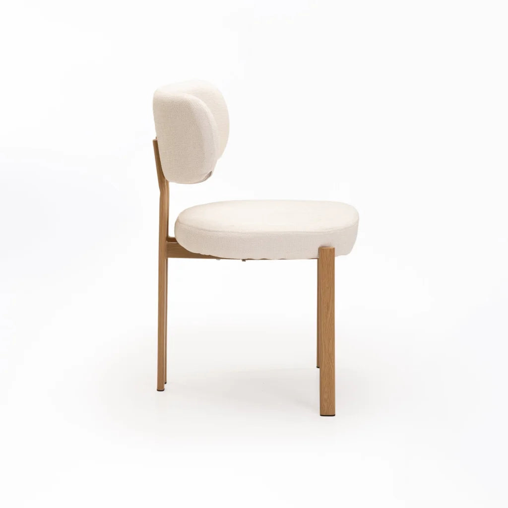 ARK FABRIC DINING CHAIR-NATURAL LEG