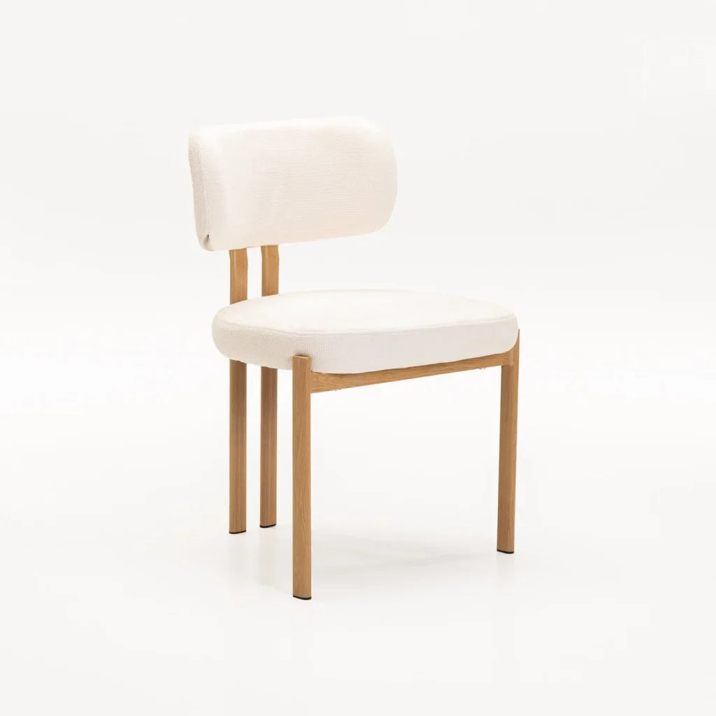 ARK FABRIC DINING CHAIR-NATURAL LEG