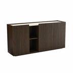 ASH 3 DOOR SIDEBOARD WITH TRAVERTINE LOOK TOP