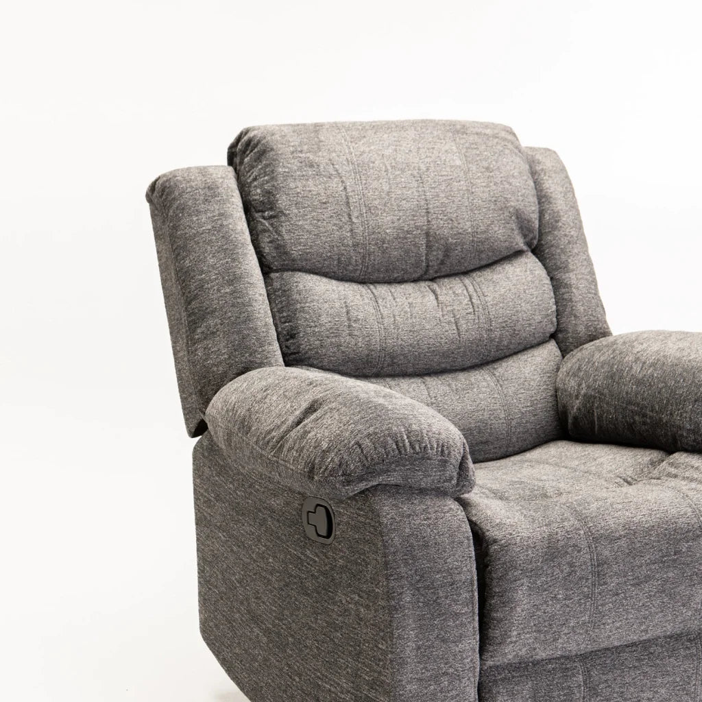 BAZ FABRIC ARMCHAIR RECLINER - GREY