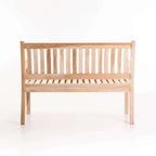 BEAUFORT TEAK 2 SEATER BENCH