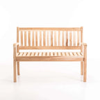 BEAUFORT TEAK 2 SEATER BENCH