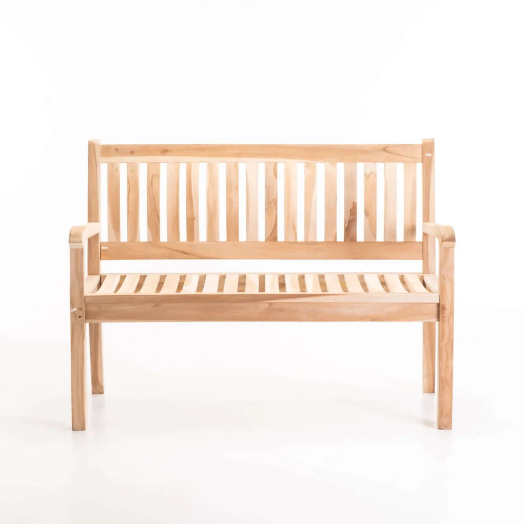 BEAUFORT TEAK 2 SEATER BENCH