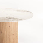 BELLE 120cm ROUND STONE TOP DINING TABLE