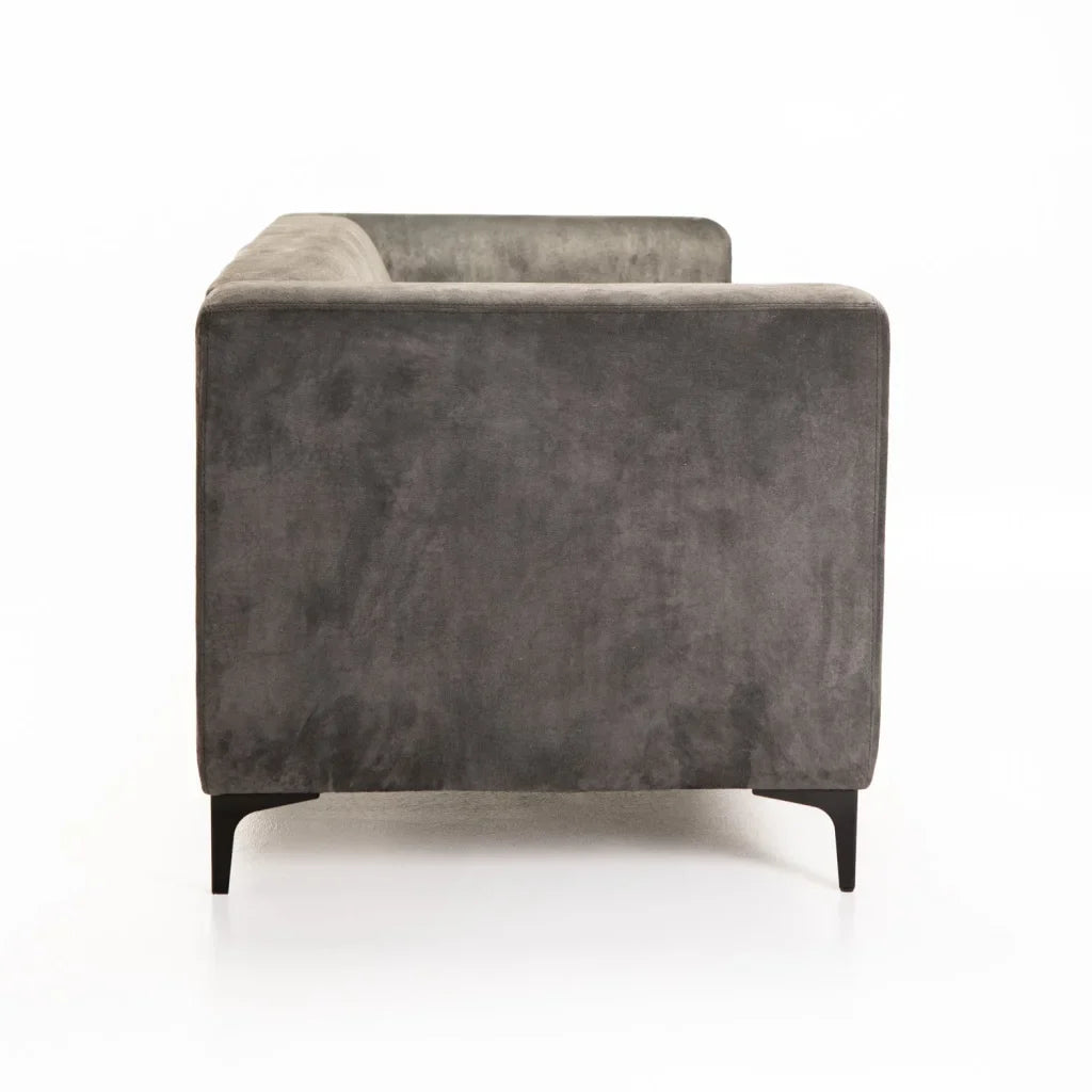 BRADLEY GENUINE SUEDE LEATHER 3 SEATER COUCH