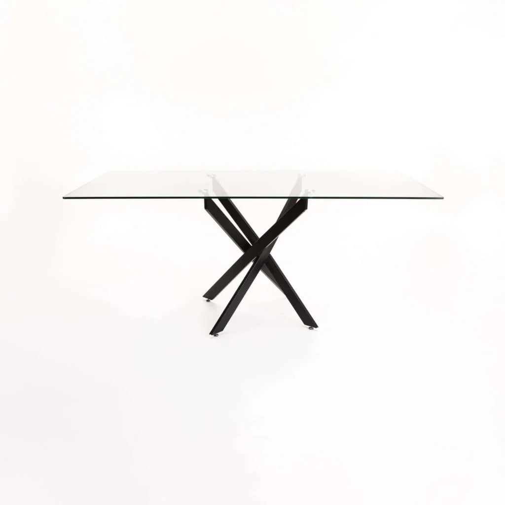 CAM 180x90cm GLASS TOP DINING TABLE