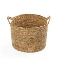 CATTAIL LEAF BASKET PLANTER K464 - NATURAL