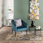 COLT VELVET CHAIR - BLACK LEG