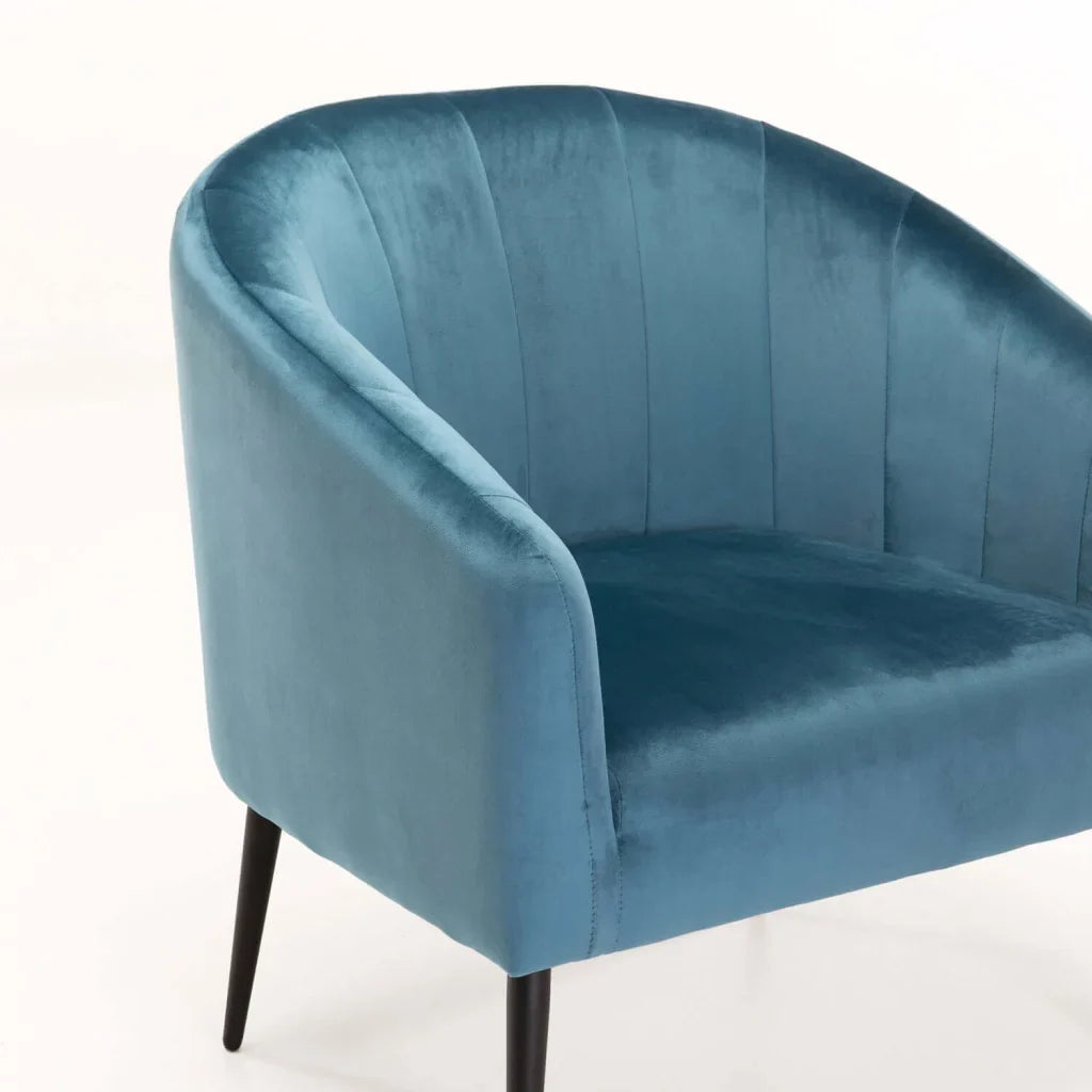 COLT VELVET CHAIR - BLACK LEG