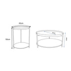 DAISY SIDE TABLE & COFFEE TABLE COMBO - Oak