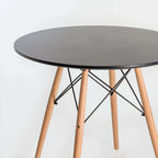 ELIA ROUND WOODEN LEG TABLE