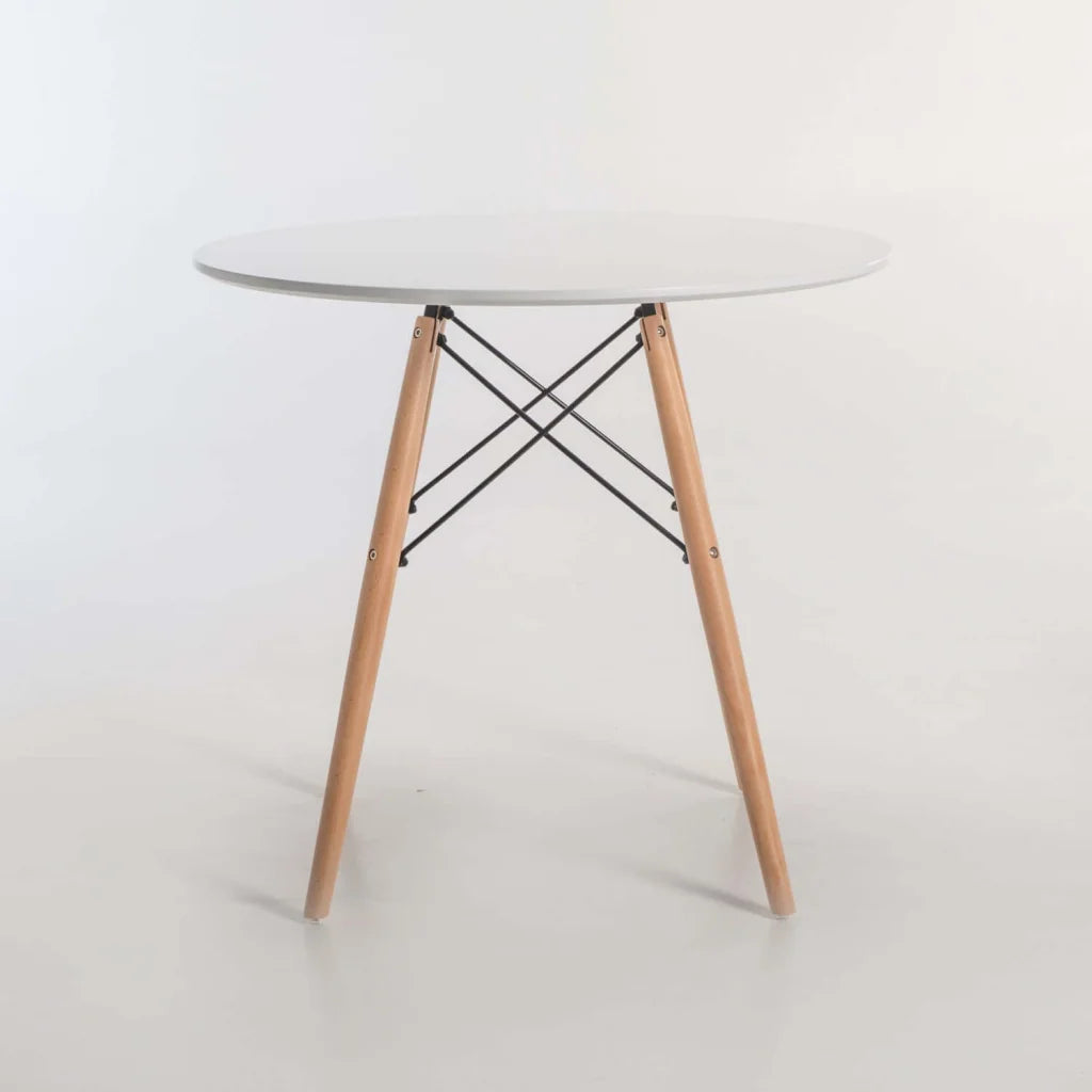ELIA ROUND WOODEN LEG TABLE