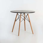 ELIA ROUND WOODEN LEG TABLE