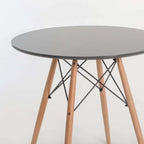 ELIA ROUND WOODEN LEG TABLE