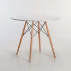ELIA ROUND WOODEN LEG TABLE