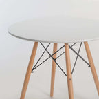 ELIA ROUND WOODEN LEG TABLE