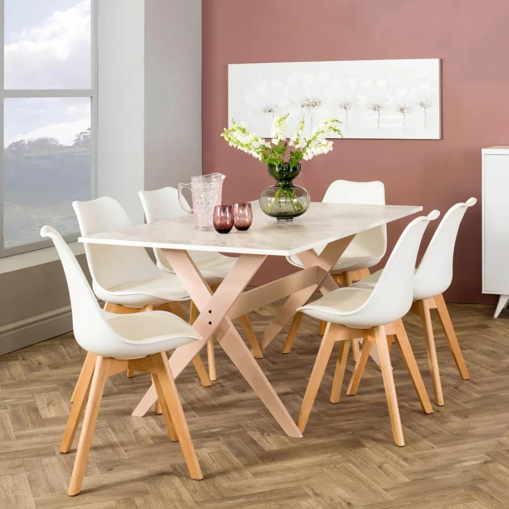 ELIA WOODEN LEG DINING CHAIR