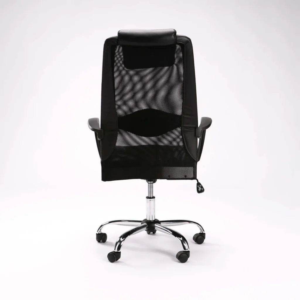 EXEC HIBACK OFFICE CHAIR W-156 CHROME BASE