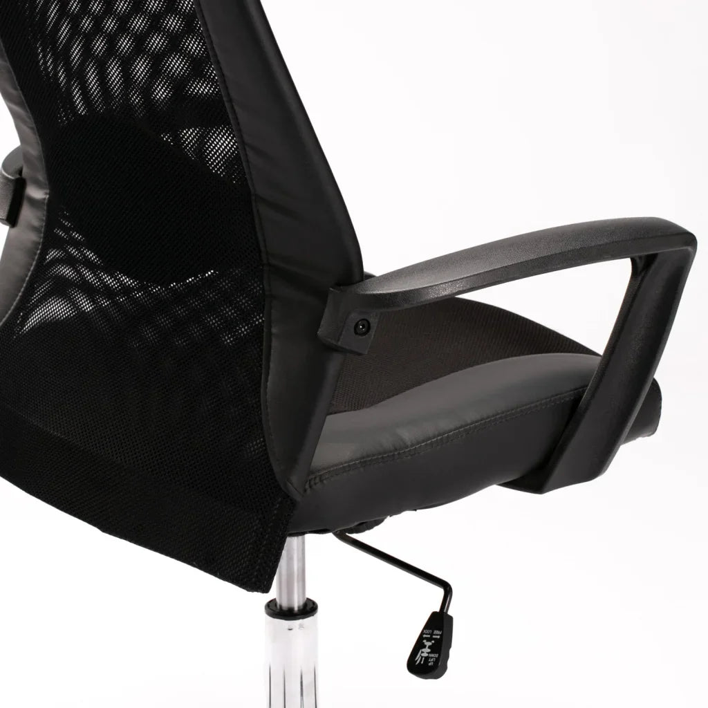 EXEC HIBACK OFFICE CHAIR W-156 CHROME BASE