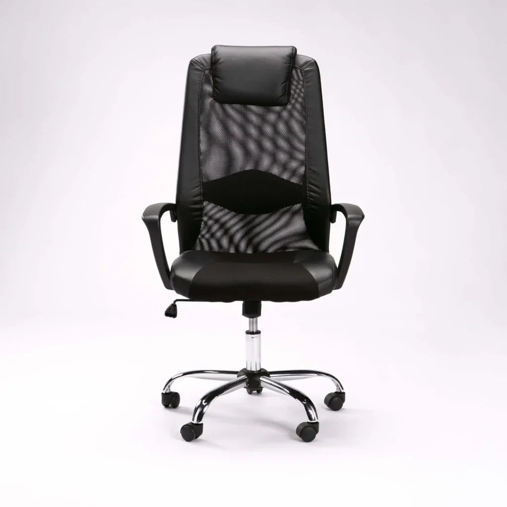EXEC HIBACK OFFICE CHAIR W-156 CHROME BASE