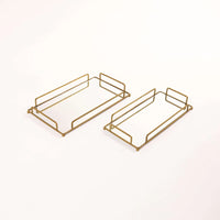 FAB RECTANGLE SET OF 2 MIRROR TRAYS