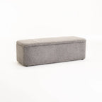 FERN TEXTURED FABRIC STORAGE OTTOMAN