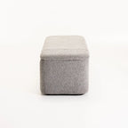 FERN TEXTURED FABRIC STORAGE OTTOMAN