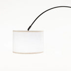 FLOOR LAMP BLACK CURVED METAL ARC 180cm H