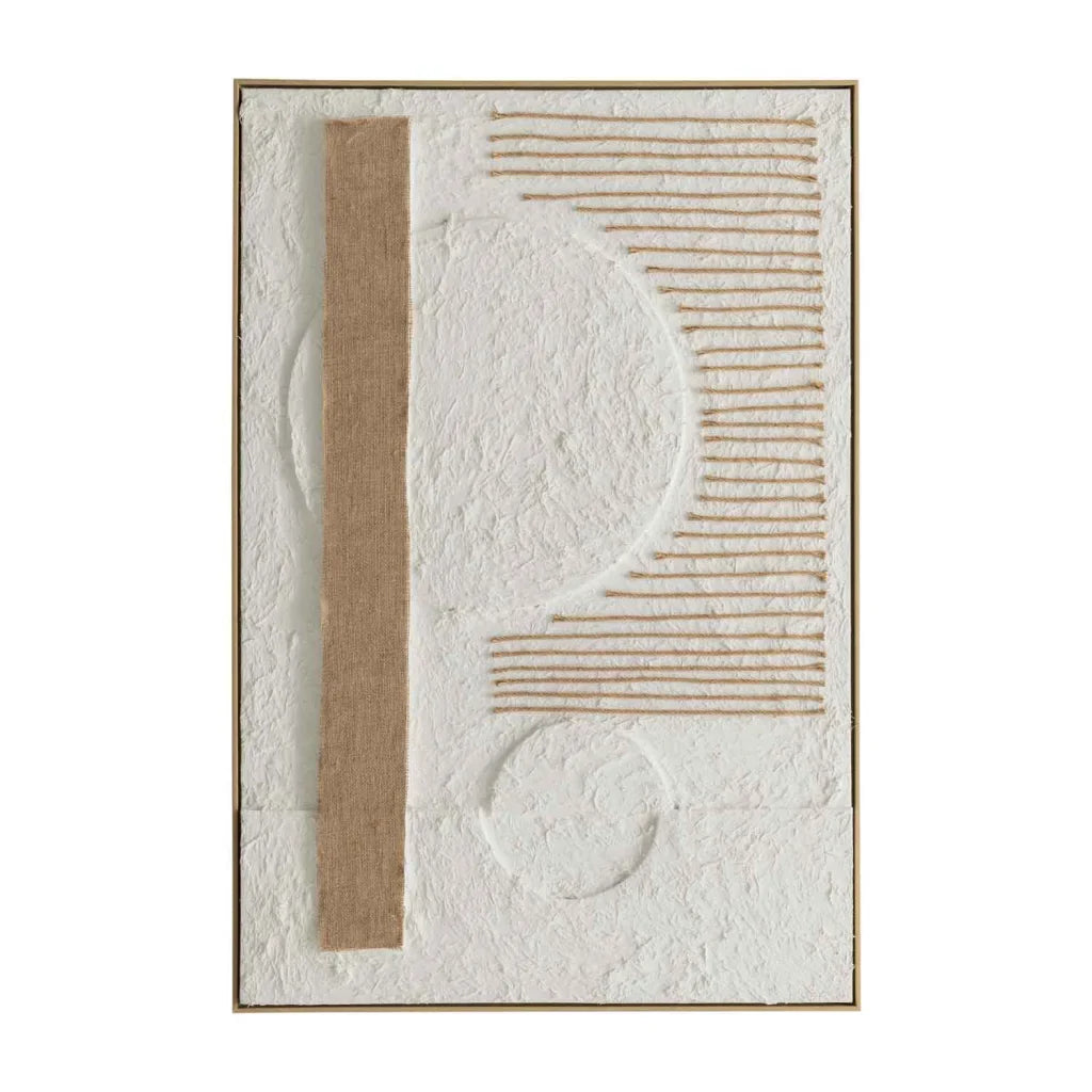 FRAMED ART 12 LINEO 120x80cm WOOD GRAIN FRAME