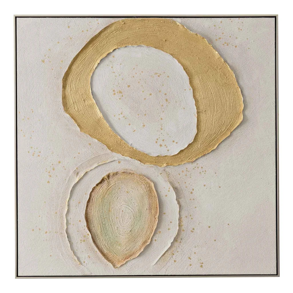 FRAMED ART 14 HALO 100x100cm CHAMPAGNE FRAME