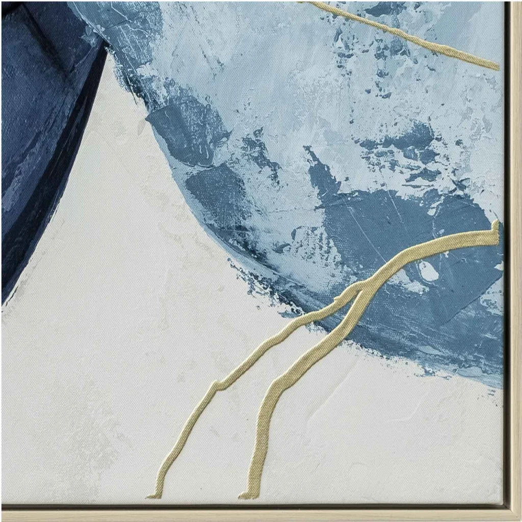 FRAMED ART 18 - AZURE 120x80cm WOOD GRAIN FRAME