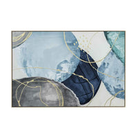 FRAMED ART 18 - AZURE 120x80cm WOOD GRAIN FRAME