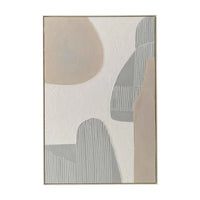 FRAMED ART 6 EARTHY 120x80cm LIGHT WOOD GRAIN FRAME