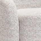 INDIGO FABRIC SWIVEL CHAIR - LIGHT GREY