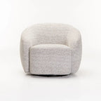 INDIGO FABRIC SWIVEL CHAIR - LIGHT GREY