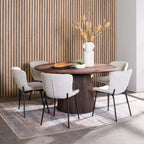 JAYA 150cm ROUND SOLID WOOD DINING TABLE-DARK BROWN