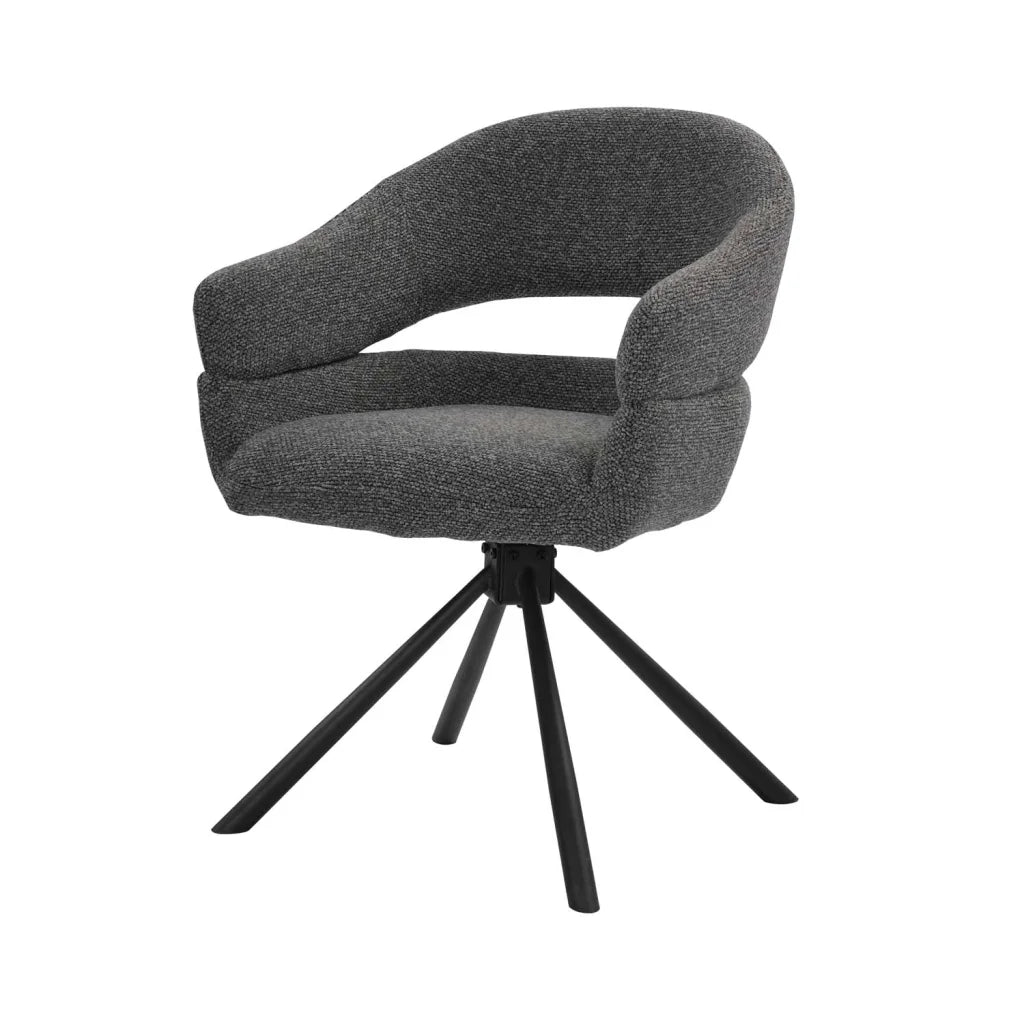 JEN FABRIC SWIVEL DINING CHAIR